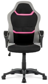 Gamer Irodai Forgószék Fekete Szövet Kárpittal, Rózsaszín Dekorral. KA-L611 BLUE