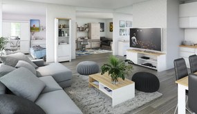 Éjjeliszekrény 1S, nairobi gesztenye/onix, JESI