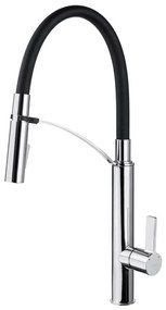 Deante BGB_B720 - Fekete/chrom GERBERA mosogató csaptelep flexibilis karos