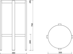 Sárga acél bárszék (ülésmagasság 75 cm) Doon – noo.ma