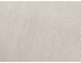 Krémszínű kordbársony kinyitható-tárolóhelyes sarokkanapé Voltaire – Bobochic Paris