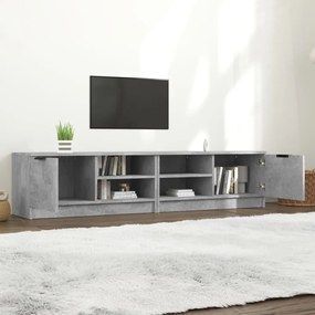 2 db betonszürke szerelt fa TV-szekrény 80x35x36,5 cm