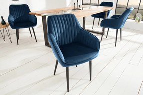 STICH bársony design szék - kék