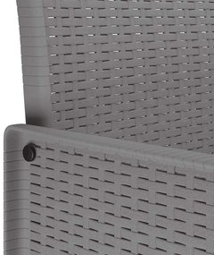 Kert étkező szett 11 pcs Világosszürke Polt rattan