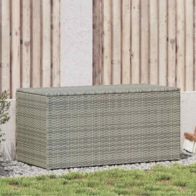 Szürke Polyrattan Kerti Tárolóláda 100 X 50 X 50 Cm