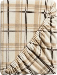 Mikroplüss lepedő PLAID 90x200 cm krém színű