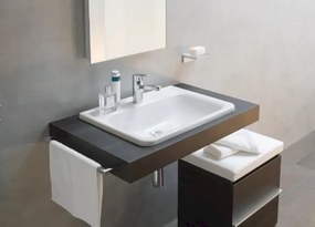 Laufen Pro S süllyesztett mosdó 56x44 cm fehér színben fényes felülettel középső nyílással 1896.3.000.104.1