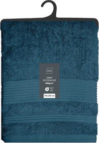 Sötétkék frottír pamut fürdőlepedő 70x130 cm Tendresse – douceur d'intérieur