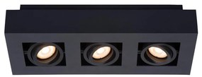 Lucide 09119/16/30 - XIRAX LED spotlámpa 3xGU10/5W/230V fekete
