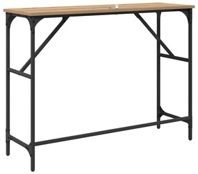 vidaXL Konzolasztal Artisan tölgy 100 x 32 x 75 cm Faanyag