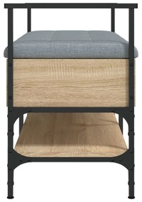 sonoma tölgy színű szerelt fa cipőtároló pad 85,5 x 42 x 57,5cm