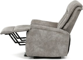 Elektromos relax fotel állítható háttámlával szürke vintage szövet TV-Q8575 GREY3