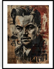 Poszter 30x40 Leonardo Di Caprio, Pop Art Retro Utcaművészet, Grunge Mural