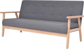 vidaXL 3 személyes sötét szürke szövet kanapé