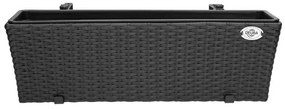 Casaria® Polirattan virágcserép fekete 2 db