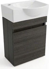 Naturel Verona Fürdőszobaszekrény mosdóval 40x53,2x22 cm sötét fa matt VERONA40TDBL