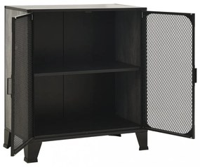 szürke fém és MDF tárolószekrény 72 x 36 x 82 cm