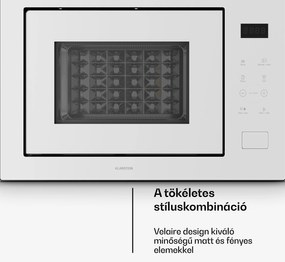 Klarstein Velaire beépített mikrohullámú sütő grillel | 1200 W grill | 850 W mikrohullámú sütő | 60 cm