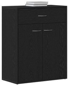 Fekete tölgy oldalszekrény 60x30x75 cm MDF-ből