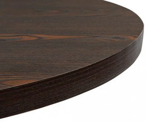 kerek, sötét hamuszínű MDF/acél bisztró asztal 80 x 75 cm