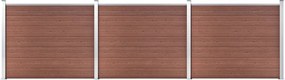 vidaXL barna WPC kerítéspanelszett 526 x 146 cm