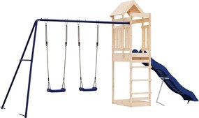 vidaXL tömör fenyőfa kültéri játszószett
