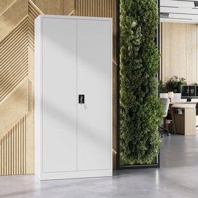 Fém iratszekrény JAN H, 900 x 1950 x 400 mm, szürke