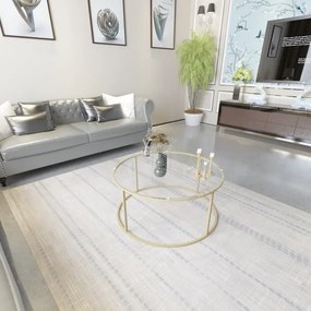 BERLIN konferencia asztal 80x45 cm arany/átlátszó