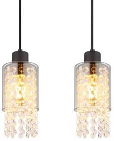 Globo 15799-4H - Csillár zsinóron BACKEY 4xE27/40W/230V fekete