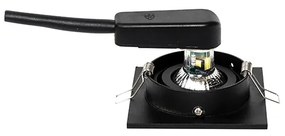 6 darabos modern, állítható, fekete süllyesztett spotlámpa készlet - Club