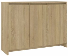 sonoma tölgy színű szerelt fa tálalószekrény 102 x 33 x 75 cm
