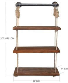 Fali polc 120x60 cm fenyő
