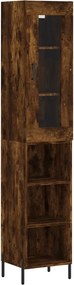 vidaXL füstös tölgy színű szerelt fa magasszekrény 34,5x34x180 cm