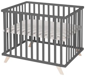 Sötétszürke bükkfa járóka 75x100 cm Lil Planet – Roba