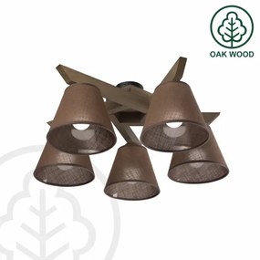 Brilagi - LED mennyezeti lámpa ANTHONY 5xE14/40W/230V dióbarna