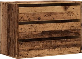 vidaXL antik fa színű szerelt fa fiókos sarokszekrény 80 x 41 x 58 cm