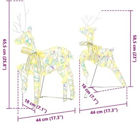 LED rénszarvasok 180 LED-del 6 pcs Többszínű PET