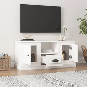 fehér szerelt fa TV-szekrény 100x35,5x45 cm