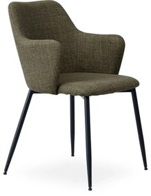 Skylar design szék, khaki, fekete fém láb