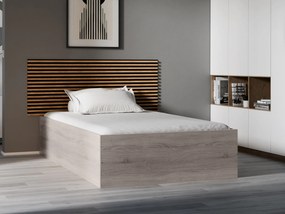 BELLA ágy 120x200 cm, szarvasgomba tölgy Ágyrács: Ágyrács nélkül, Matrac: Deluxe 10 cm matrac