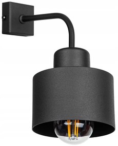 KÉSZLETKISÖPRÉS! Fali lámpa fekete fém búrával | Loft - Industrial | Glimex Lavor 1xE27 GKL57C