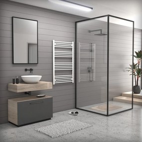Fehér 750x1200mm törölközőszárítós fürdőszobai radiátor Welland Lux | Készletről | Gyors kiszállítással