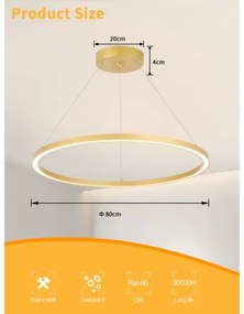 Immax NEO 07159-G80 - LED Dimmelhető csillár FINO LED/60W/230V Tuya arany + távirányító