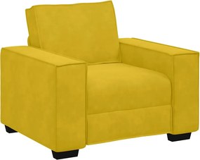vidaXL sárga bársony kanapéfotel 100x78x84 cm