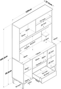 Jedy Walnut and White szekrény
