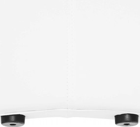 Klub fotel, fehér textilbőr / szürke szövet, CUBA