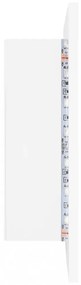 fehér akril LED-es fürdőszobaszekrény tükörrel 60x12x45 cm