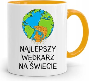 Sárga Horgász Bögre A Világ Legjobbja fényképes nyomtatással