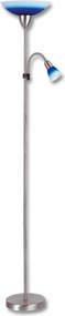 Ecolite állólámpa E27/100W és E14/40W foglalattal, kék és fehér króm matt LF34-MO/CHR