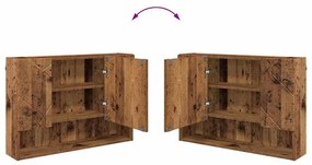 Fürdőszobai tükörszekrény Régi fa 80 x 17 x 55 cm Faanyag